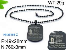 Stainless Steel Black-plating Necklace