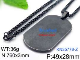Stainless Steel Black-plating Necklace