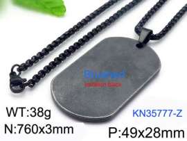 Stainless Steel Black-plating Necklace