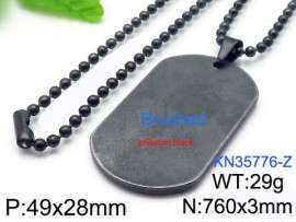 Stainless Steel Black-plating Necklace