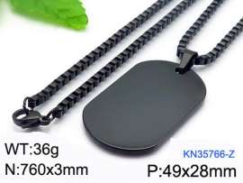 Stainless Steel Black-plating Necklace