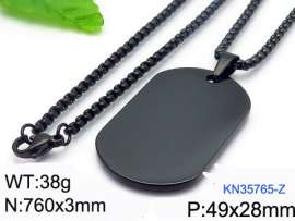 Stainless Steel Black-plating Necklace