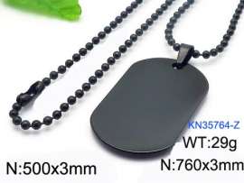 Stainless Steel Black-plating Necklace