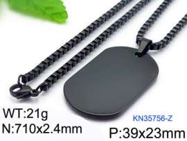 Stainless Steel Black-plating Necklace