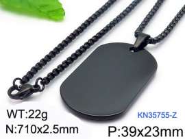 Stainless Steel Black-plating Necklace