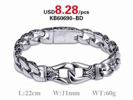 Wholesale Men's Fashion Solid 316L Stainless Steel Bracelet