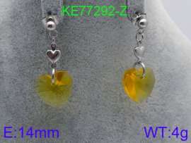 Stainless Steel Stone&Crystal Earring