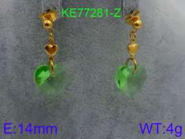 Stainless Steel Stone&Crystal Earring