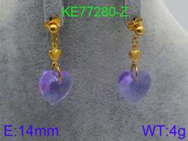 Stainless Steel Stone&Crystal Earring
