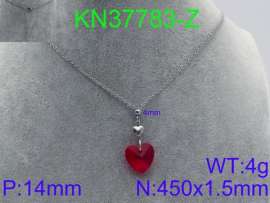 Stainless Steel Stone & Crystal Necklace