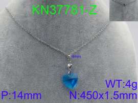 Stainless Steel Stone & Crystal Necklace