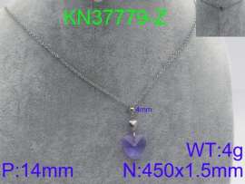 Stainless Steel Stone & Crystal Necklace