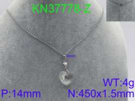 Stainless Steel Stone & Crystal Necklace