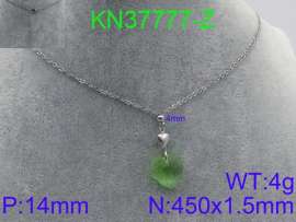 Stainless Steel Stone & Crystal Necklace