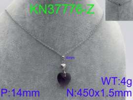 Stainless Steel Stone & Crystal Necklace