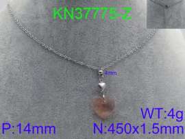 Stainless Steel Stone & Crystal Necklace