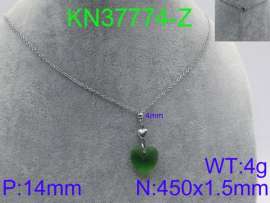 Stainless Steel Stone & Crystal Necklace
