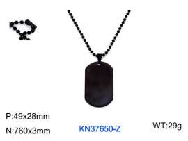 Stainless Steel Black-plating Necklace