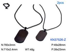 Stainless Steel Black-plating Necklace