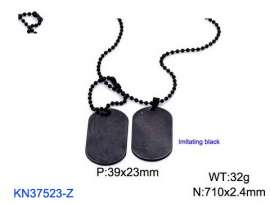 Stainless Steel Black-plating Necklace