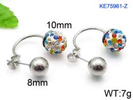 Stainless Steel Stone&Crystal Earring