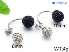 Stainless Steel Stone&Crystal Earring