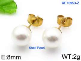 SS Shell Pearl Earrings