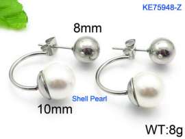 SS Shell Pearl Earrings