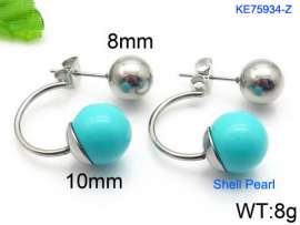 SS Shell Pearl Earrings