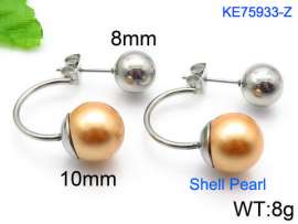 SS Shell Pearl Earrings