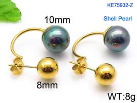 SS Shell Pearl Earrings