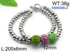 Stainless Steel Stone Bracelet