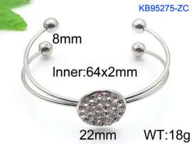 Stainless Steel Stone Bangle