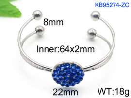 Stainless Steel Stone Bangle