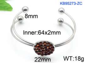 Stainless Steel Stone Bangle