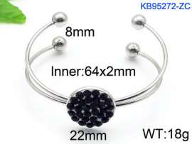 Stainless Steel Stone Bangle