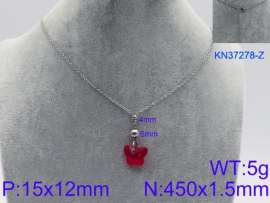 Stainless Steel Stone & Crystal Necklace