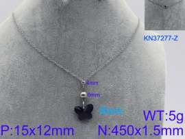 Stainless Steel Stone & Crystal Necklace