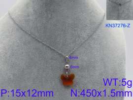 Stainless Steel Stone & Crystal Necklace