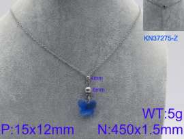 Stainless Steel Stone & Crystal Necklace