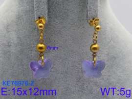 Stainless Steel Stone&Crystal Earring