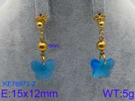 Stainless Steel Stone&Crystal Earring