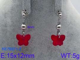 Stainless Steel Stone&Crystal Earring