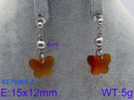 Stainless Steel Stone&Crystal Earring