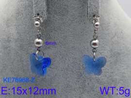 Stainless Steel Stone&Crystal Earring