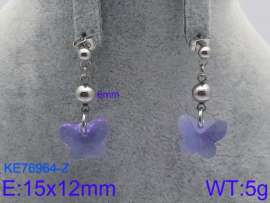 Stainless Steel Stone&Crystal Earring