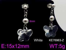 Stainless Steel Stone&Crystal Earring