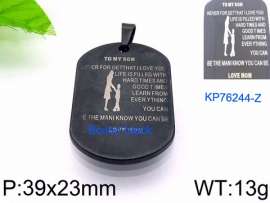 Stainless Steel Black-plating Pendant