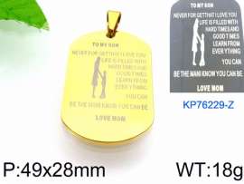 Stainless Steel Gold-plating Pendant