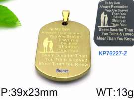 Stainless Steel Gold-plating Pendant